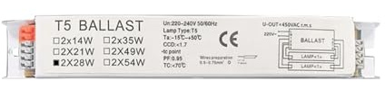 VISIYUBL Reattori for lampade Fluorescenti for Alimentatore elettronico T5 ad Ampia Tensione 220-240 V for la casa(Brown)