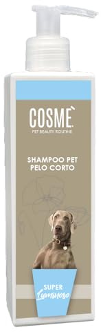 COSME' | Shampoo per Cani a Pelo Corto, Super Luminoso, Lucida il Pelo e Nutre la Pelle, Profumo di Vaniglia, 250ml