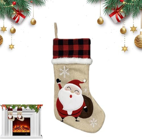 -Weihnachtsstrumpf, Weihnachtsstrumpf-Dekorationen,Dekorative süße Rentier-Weihnachtsstrümpfe, Urlaubsdekoration - Dekorativer Weihnachtsstrumpf für Kamin, Türklinke, Weihnachtsbaum