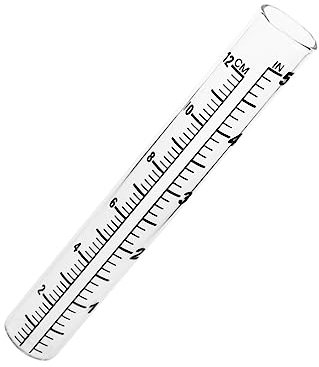 CAXUSD Regenmesserglas Reagenzglas 12cm Garten Außenbereich Glasrohr Flacher Boden Präzise Niederschlagsmessung Mit Doppelskala Und Stabilem Design