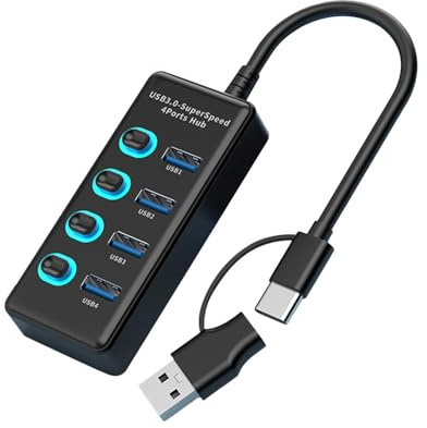 USB Splitter for Laptop, USB Adapters for Multiple Devices - Computer Adapter Splitter Quick Charge - Multi-Port Charger for Multi-functional Laptop Port