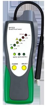 HPHPH Comprobador Liquido de Frenos, Probador De Fluidos, Detección De Humedad, Aceite Y Agua con Pantalla LCD De 2,2, Detector De Líquido De Frenos