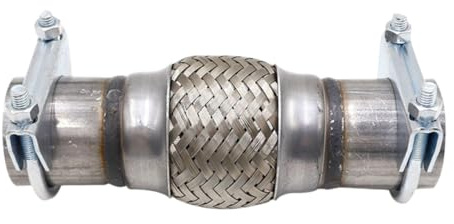 GLEAVI Stainless Steel Exhaust Hose Modification Accessories Doppelt Geflochtenes Wellrohr Für Installieren Korrosionsbeständig Schützt Original-auspuffsystem