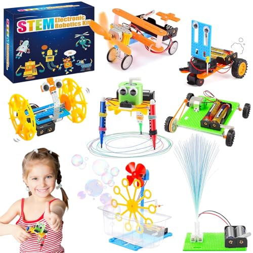 Kit de Construction électrique, Kits Éducatifs de Sciences et Jeux Educatif, Jouets éducatifs de Physique STEM, Expériences pour Apprendre L'électricité, idées Cadeaux pour garçons Filles 6-12 Ans