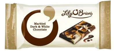 Lily O'Brien's Marble Dark & White Chocolate Bar - 14g (Box 336)
