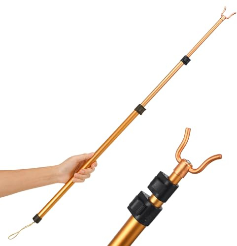 BESTYASH Tringle à Vêtements Télescopique Extensible, Alliage Métallique Doré, Surface Lisse Antidérapante, Usage Domestique, Gain De Place pour Séchage,