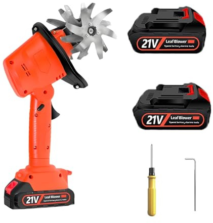 Motoculteur Portatif Sans Fil, Motobineuse De Jardin Avec Profondeur Et Largeur De Travail De 10 Cm, Motoculteur éLectrique Avec Batterie, Pour Ferme Et Jardin,Electrictiller-2batteries