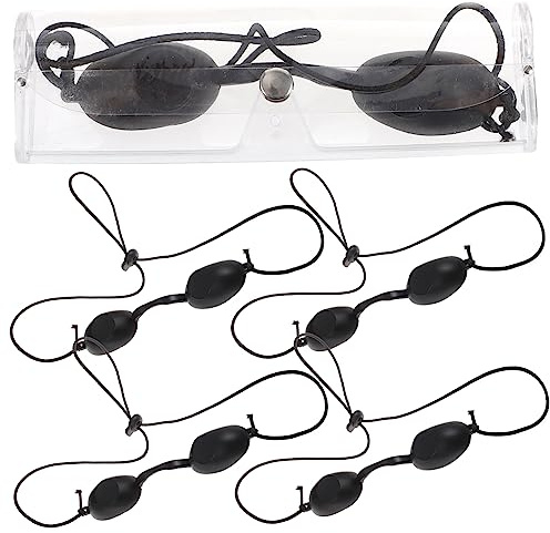 BAZEITFLOW 5stücke Augenklappe Schutzbrille Aus Pvc-material Für Hautpflege Maschine Infrarotlicht Anwendung Augenabdeckung Augenschutz Komplettpaket