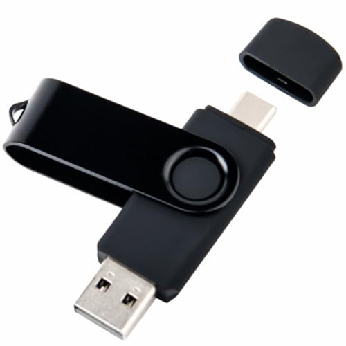 MEMORABBIT USB Sticks Flash Drive 4GB-256GB Stick-Set Speicherstick USB 2.0-3.0 USB-C 3.1 3.2 Individualisiert Logo/Text Gravur (1 Stück schwarz, 16 GB 2.0 USB-C 3.2)