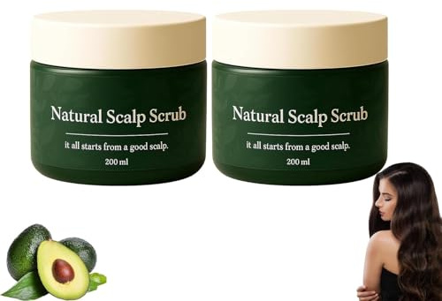 Scrub Naturale per il Cuoio Capelluto, Detergente Profondo, Idratante, Nutriente, Esfoliante, Antiforfora e Rimozione dei Depositi per Tutti i Tipi di Capelli