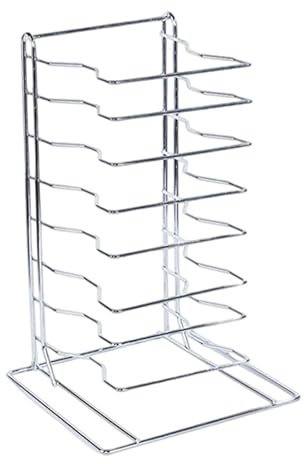 Sharplace Supporto per Teglie Rastrelliera Salvaspazio Griglia di Raffreddamento Espositore a Livelli in Ferro Resistente Adatto per Ristoranti, 8 Livelli