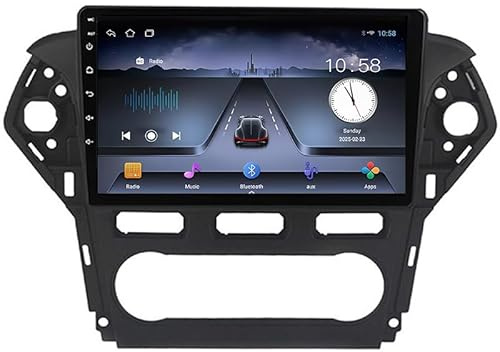 HD GPS-bilradio med 15 tums Android-pekskärm för Ford Mondeo Mk5 (2010–2014), Bluetooth-anslutning, rattkontroller, plug and play-installation.