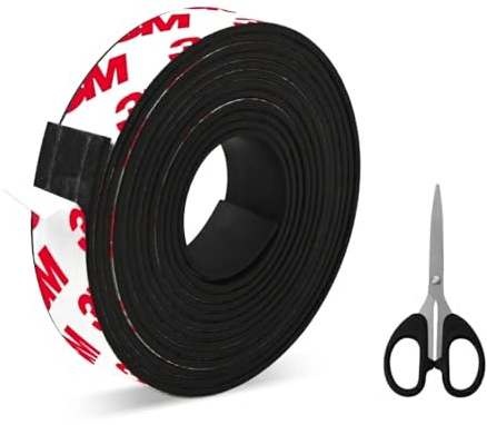 MSIHEY 2m Magnetband Selbstklebend, Zuschneidbar Fliegengitter Magnet | Magnetklebeband Selbstklebend mit Starkem 3M-VHB Kleber, Flexibles Magnetband für Fliegengitter Magnet, Vorhänge, Basteln