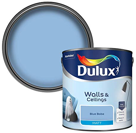 Dulux 500006 Matt Emulsion Paint For Walls And Ceilings - Blue Babe 2.5L