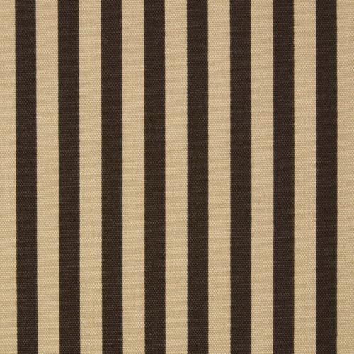 HOMESCAPES Braun-Beige gestreifter Baumwollstoff Meterware 150 cm breit, Streifen-Stoff zum Nähen, Dekostoff gestreift, Oeko-Tex Stoff 100% Baumwolle, Vorhangstoff braun beige
