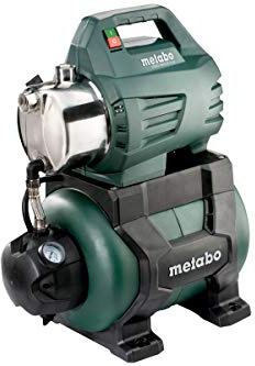 Metabo Hauswasserwerk HWW 4500/25 Inox 1300W Pumpe 600972000 | Elektrische Hauswasserversorgungspumpe mit 24 l Tank für Haus und Garten, inkl. Rückschlagventil, HWS Wasserautomat