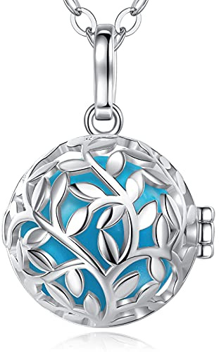 EUDORA Harmony Ball Llamador de Ángeles Embarazada, Árbol de la Vida Colgante Bisutería para Mujer, Regalos Románticos para Madre Hermana, 76,2cm