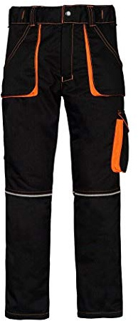 KG Nizo Kinderhose IN SCHWARZ ORANGE Mädchenhose Jungenhose Jungen Gartenhose Freizeithose Kinder Arbeitshose Kinderhose MÄDCHEN Hose Unisex Neon Berufshose Schutzhose Sicherheitshose (146)