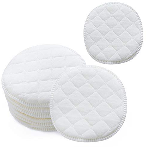 12 Pack Nursing Breast Pads Reusable Cotton Nursing Pad Washable Highly Absorbent Breastfeeding Pads 3.74 * 3.74inch/9.5 * 9.5cm