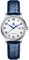 SK Classic Business Women Watches with Stainless Steel Band and Genuine Leather Elegant Ladies Calendar Watch(Arabic Number-Blue Leather)