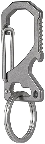 KeyUnity KM05 Mousqueton Porte Clé en Titane, Porte Clé Mousqueton, Porte Clef Voiture, Carabiner Keychain Clip, Mini Mousqueton Porte Clé, Support de clé en Titane à dégagement Rapide