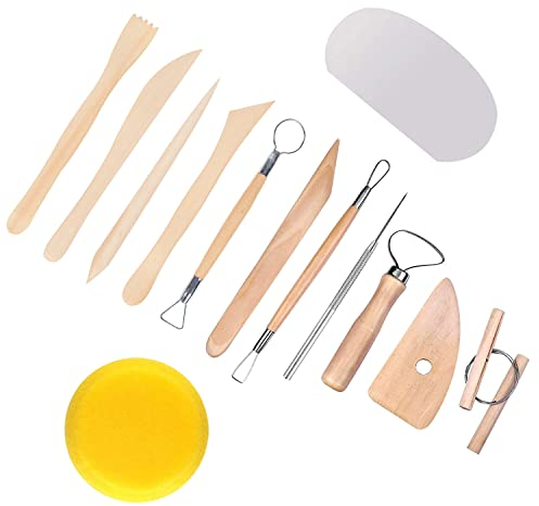 13 Stück Töpfer-Set für Erwachsene, Skulptur, Ton, Polymer, Keramik, Werkzeug für Erwachsene, Kinder, Anfänger, Töpfer
