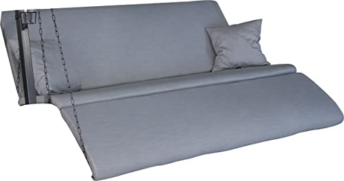 ANGERER Freizeitmöbel GmbH Hollywoodschaukel Auflage Lounge Zip - passend für viele 3-Sitzer Hollywoodschaukeln mit Fußteil - Schaukelauflage Made in Germany (Hellgrau wetterfest)