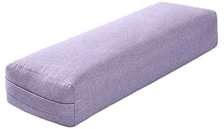 LOOR Yoga Kissen Weiches Waschbares Polyester Rechteckiges Tragbares Yoga Bolster Schlafkissen Yoga Fitness ZubehöR,Lila