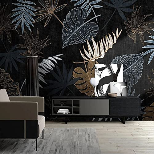 Fond D'Écran 3D Pour Restaurant Café Feuilles Tropicales Chambre D'Enfants Papier Peint Mural 3D Peel And Stick Autocollant Mural Autocollant Fille Chambre Décorer M 300 (largeur) x 210 (hauteur) cm