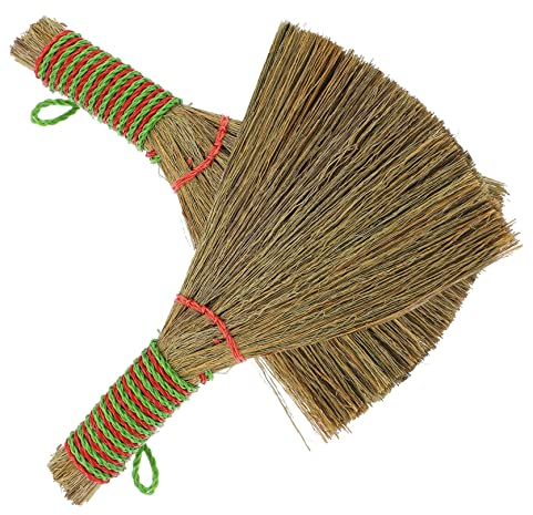 SEWOART 2pcs Kitchen Cleaning Broom Desk for Kids Desk Cleaning Brush Desktop Small Broom Household Cleaning Portable Office Desk Natural Broom Child Mini Dust Brush Miscanthus