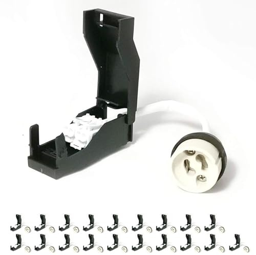 Europalamp 20 Douilles GU10 en Céramique Automatique 230V classe 2 avec Câbles Isolés pour Lampes et Ampoules LED GU10