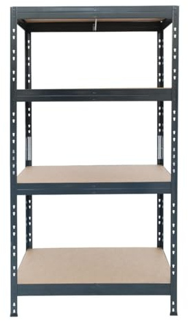 Master Regale Schwerlastregale Rivet System mit Holzfaserplatten, 180X90X45, 4 Böden, Traglast 250 kg/Boden, anthrazitgrau