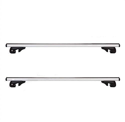 Auto Dachträger 51-53 Zoll Universal Auto Querschiene Dachträger 2-teilige Aluminiumlegierung Querstange Gepäckträger Fahrradträger Frachtkorb Querstangen Dach Gepäckträger (Größe : 53in a Pair)