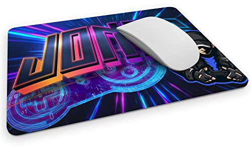 timalo® Individuelles Gamer Mousepad mit Namen Bedrucken lassen | Mauspad Gaming Bild Konsole Neon | Mousepad-g-09-270x190