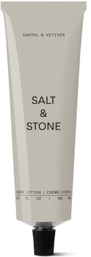 Salt & Stone Body Lotion for Women & Men | Hydrates, Nourishes & Softens Skin | Restores Dry Skin | Fast-Absorbing | Cruelty-Free & Vegan (100 ml) (Santal & Vetiver)