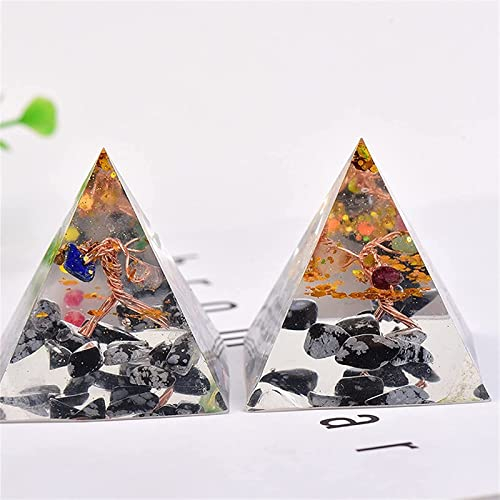 Pierres Pyramide Silicone Forme DIY Harz Décor Artisanat Bijoux Production de Moule Cristal Naturel Gravier Pyramide Multiplicateur Cristal Pierres Décoration Collections de la maison ( Color : Style4