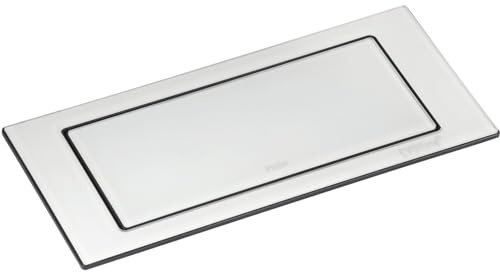 EVOline Backflip Steckdose - versenkbare Steckdose 2 fach mit USB-C Charger, Kunststoff/Glas weiß matt