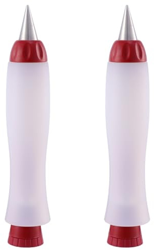 Amosfun 2 Pezzi Lavabili in Lavastoviglie Penna per Scrivere in Forno Penna per Decorare Torte Penna per Scrivere in Silicone per Cuocere Il Cioccolato