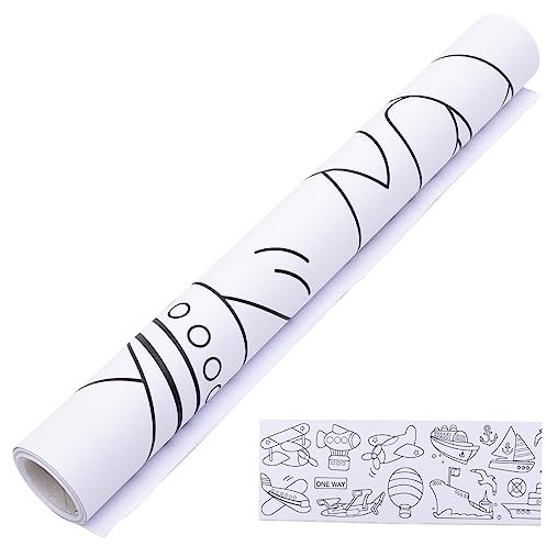 MOLUCKFU Malpapierrolle Für Kinder Zeichenpapierrolle Robustes Papiermaterial Für Zeichnen Und Malen Zu Hause Schule