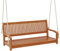 COSTWAY Schaukelbank 2-Sitzer, Veranda-Schaukel bis 360 kg belastbar, Hängebank Gartenschaukel zum Aufhängen, Hollywoodschaukel aus Akazienholz, Schaukel für Terrasse & Garten & Balkon