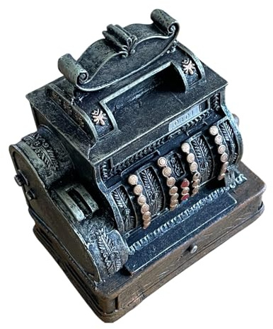 Vintage Cash Register Money Box - Antique Style Piggy Bank - Decorative Savings Box & Money Tin - Retro Shop Coin Bank - Unique Gift Idea