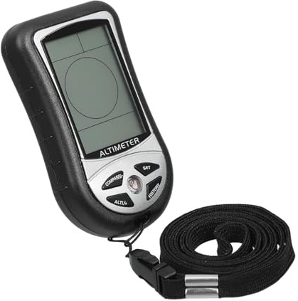 UKCOCO Tragbares Barometer Und Kompass Aus Technischem Kunststoff Präziser Digitaler Höhenmesser Kleines Outdoor Messgerät Für Wandern Und Bergsteigen