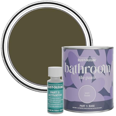 Rust-Oleum Water-Resistant Bathroom Tile Paint in Matt Finish - Greencroft 750ml