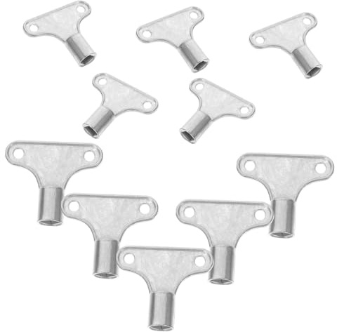 Gatuida 10pcs Metal Radiator Air Vent Keys for Bleeding Radiators Utility Plumbing Tools for Heater Valves Efficient Heat Dissipation Home and Professional Use