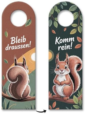 Eichhörnchen Bleib draussen Komm rein Türhänger Lustiger Eichhörnchen-Türanhänger für humorvolle Menschen