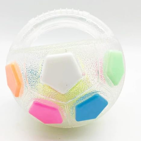 Wxeadu Dog Calming Ball, Hundeball mit Handle, Antistressball Hund, Ball Hund Unzerstörbar mit Quietscher, Interaktives Spielzeug für kleine, mittlere & große Hunde, Indoor/Outdoor (Weiß)