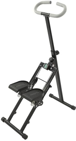 Vertikale Klettermaschine,Faltbarer Vertikaler Treppensteiger für Ganzkörpertraining, Compact Folding Cardio Übung Climber Maschine, für Fitnessbegeisterte geeignet (Schwarz)