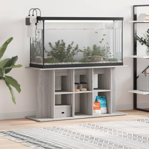Frdhee Aquariumschrank Aquarium Stand,Aquariumständer Grau 120x40x60 cm Holzwerkstoff,Aquariumschrank fürs Wohnzimmer