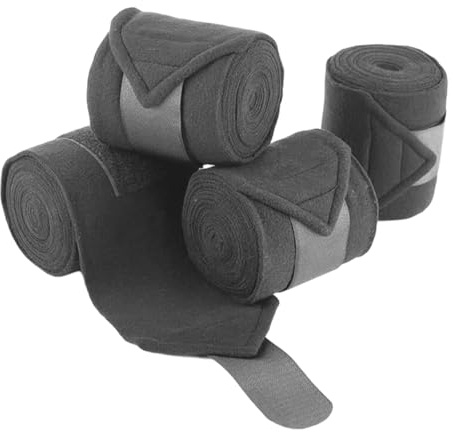 Lerpwige Bandage de jambe de cheval respirant avec doublure en polaire pour l'équitation et la protection contre le froid