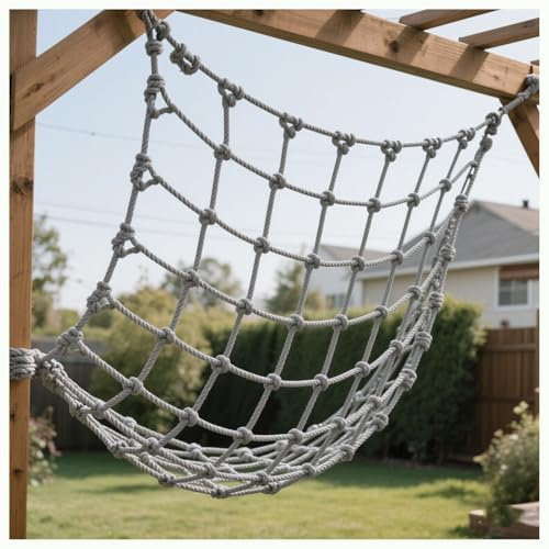 Rete da arrampicata per bambini Rete da gioco all'aperto 100x300 cm Parco giochi Altalena Accessorio per corsa ad ostacoli Attrezzature per bambini Cavo portante per attività divertenti